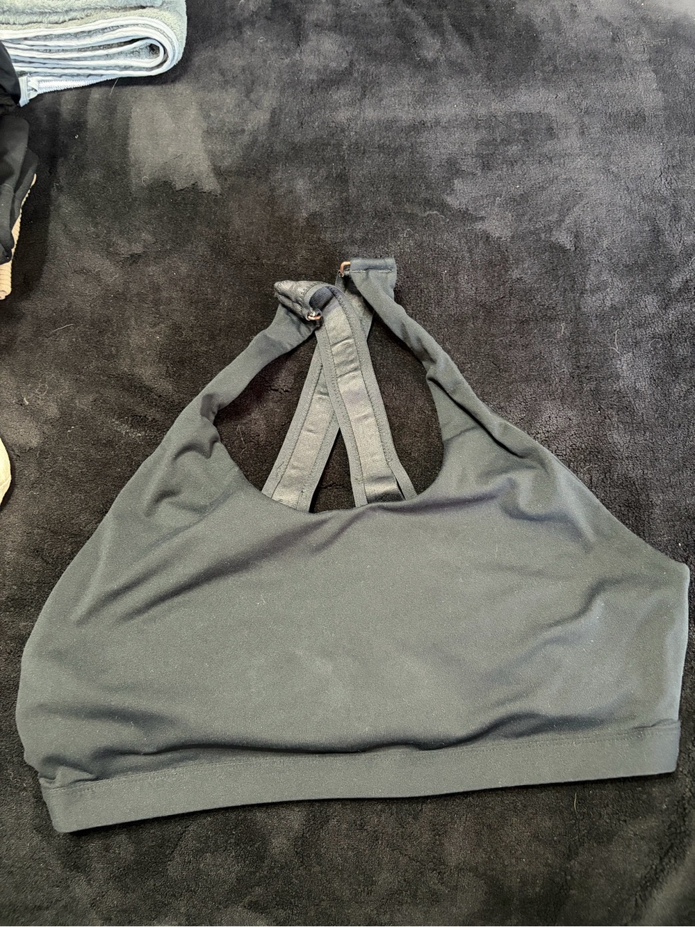 Fabletics Black Racerback Sports Bra